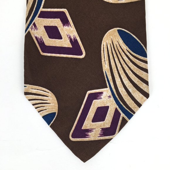 Blair Geometric Patterned 100% Silk Neck Tie - Picture 1 of 3